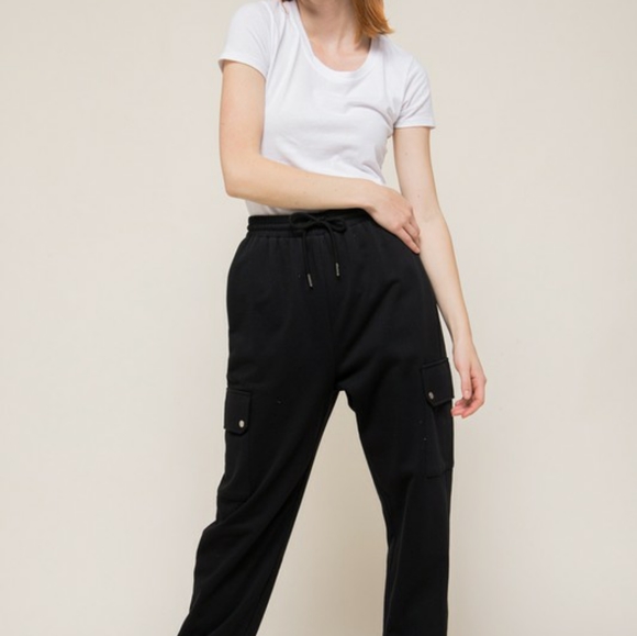 High Waisted Jogger Sweatpants with Pockets - Picture 3 of 8